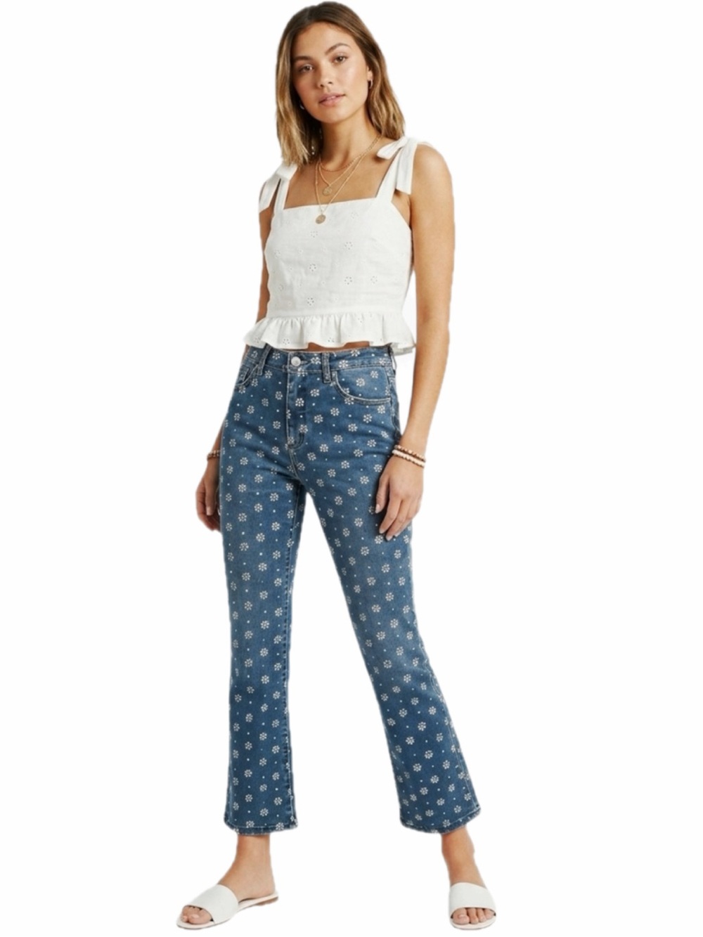 Anthropologie Pilcro & The Letterpress Crop Hi Rise Bootcut Embroidered Jeans